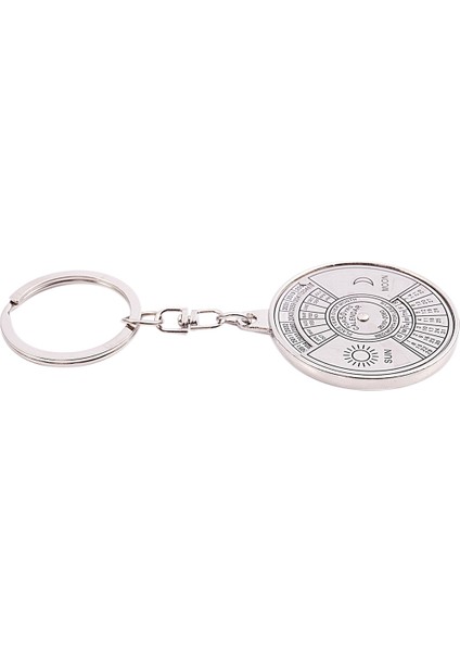 3x Sürekli Takvim Anahtarlık Anahtarlık Benzersiz Metal Anahtarlık Yüzük 50 Yıl Yeni Sıcak (Yurt Dışından) fırsatları