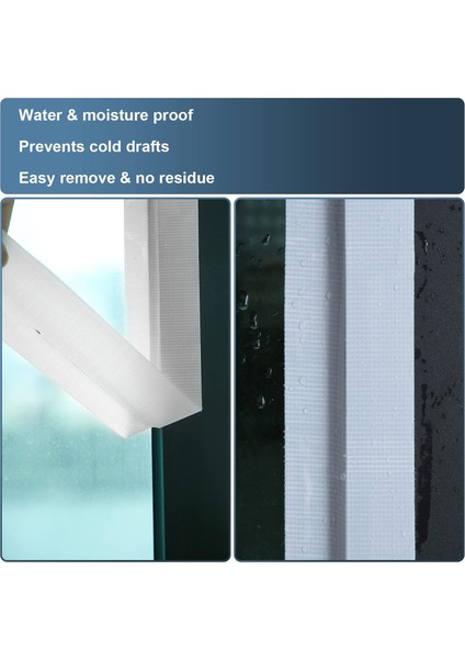 Pencere Hava Bandı, Sızdırmazlık Bandı, Plastik Hava Bandı, Sızdırmazlık Bandı, Su Geçirmez, Kalıntı Olmayan Sızdırmazlık Bandı (Beyaz) (Yurt Dışından) indirimleri