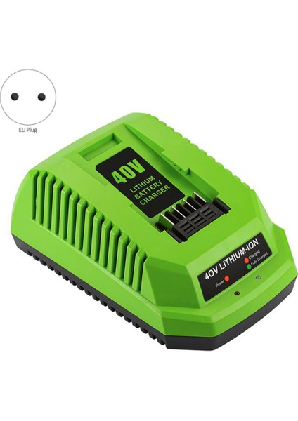 Greenworks 29482 G-Max Için 40V Lityum Pil Şarj Cihazı 40V Li-Ion Pil 29472 29482 29652 G40825 Ab Tak (Yurt Dışından)