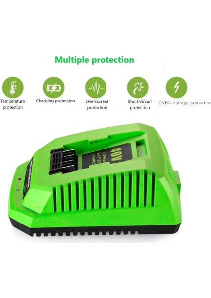 Greenworks 29482 G-Max Için 40V Lityum Pil Şarj Cihazı 40V Li-Ion Pil 29472 29482 29652 G40825 Ab Tak (Yurt Dışından)