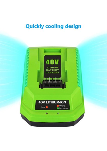 Greenworks 29482 G-Max Için 40V Lityum Pil Şarj Cihazı 40V Li-Ion Pil 29472 29482 29652 G40825 Ab Tak (Yurt Dışından)