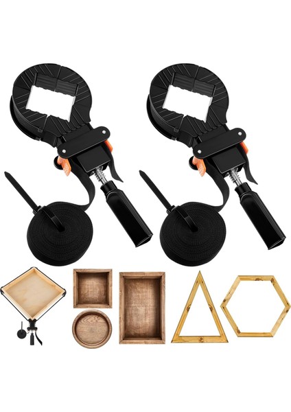Ağaç Işleme Için 2 Paket Askı Kelepçesi, Hızlı Serbest Bırakılan Bant Kelepçeleri, Kemer Kelepçeleri, Ayarlanabilir Resim Çerçevesi Kelepçe Aracı (Yurt Dışından)