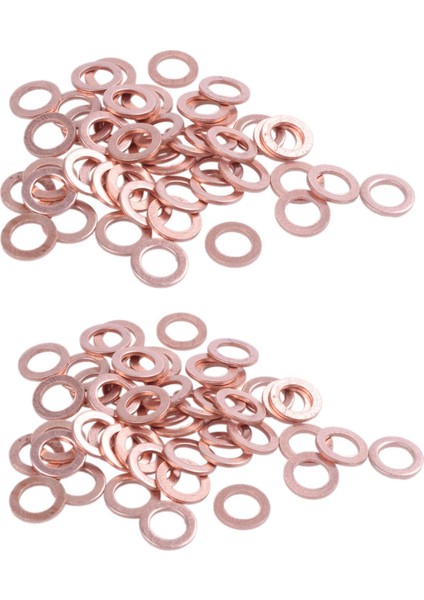 100 Adet Bakır Ezme Yıkayıcı Düz Conta Halkası Bağlantısı 6mm x 10MM x 1mm (Yurt Dışından)