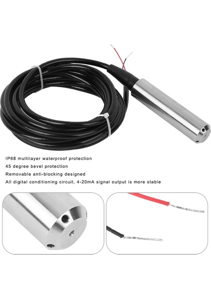 TL-136 Sıvı Seviye Verici Su Seviyesi Sensörü Dedektörü 12-32VDC 4-20MA Sinyal Çıkışı Sıvı Seviye Sensörü Aralığı 0-5m (Yurt Dışından) indirimleri