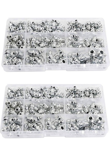 230 Adet Çelik Zerk Gresörlük Bağlantı Parçaları Çeşitler Kiti, Düz, 90 Derece, 45 Derece Açılı (M6, M8, M10) (Yurt Dışından)