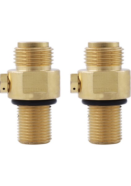 2x M18X1.5 Co2 Valf Adaptörü Değiştirilebilir Transverter Soda Makinesi Değiştirilebilir Valf Için Uygun, CGA320 Için (Yurt Dışından)