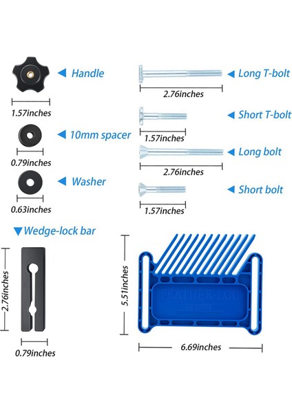 4 Adet Ayarlanabilir Ağaç Işleme Aletleri Masa Testereleri Için Tüy Tahtası, Yönlendirici Masalar ve T Yuvalı Şerit Testere, Gönye Yuvaları-Mavi (Yurt Dışından) modelleri
