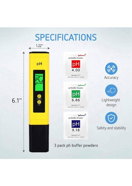 6 Paket Ph Ölçer Tds Ppm Ölçer ve 3'ü 1 Arada Toprak Ph Test Cihazı Ph/ec Ev, Bahçe, Çim, Çiftlik Için Dijital Kit (Yurt Dışından) fiyatları