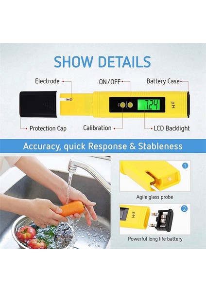 6 Paket Ph Ölçer Tds Ppm Ölçer ve 3'ü 1 Arada Toprak Ph Test Cihazı Ph/ec Ev, Bahçe, Çim, Çiftlik Için Dijital Kit (Yurt Dışından) fırsatları