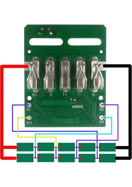 18V Lityum Pil Rafı Için Şarj Koruma Devre Kartı Pcb Kartı (2 Adet) (Yurt Dışından)
