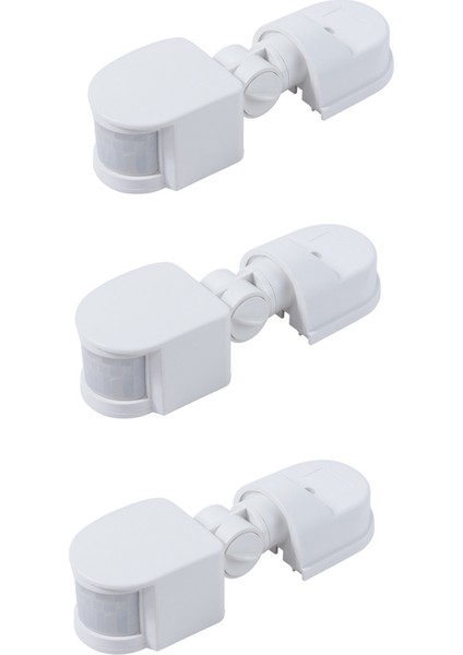 3x Kızılötesi Hareket Sensörü AC110V-240V Pır Vücut Hareket Sensörleri Için Ayarlanabilir Sensör Anahtarı (Beyaz) (Yurt Dışından)