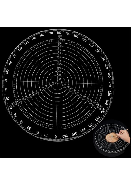 2 Adet 300 mm 12 Inç Yuvarlak Merkez Bulucu Pusula Şeffaf Akrilik Pusula Aracı Çizim Daireleri Merkezi Bulucu (Yurt Dışından) fiyatları