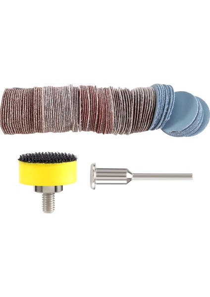 100 Adet 25MM 1 Inç Zımpara Diski Zımpara Diski 100-3000 Grit Kağıt 1 Inç Aşındırıcı Cila Pedi Plaka + 1/8 Inç Döner Alet Için (Yurt Dışından)
