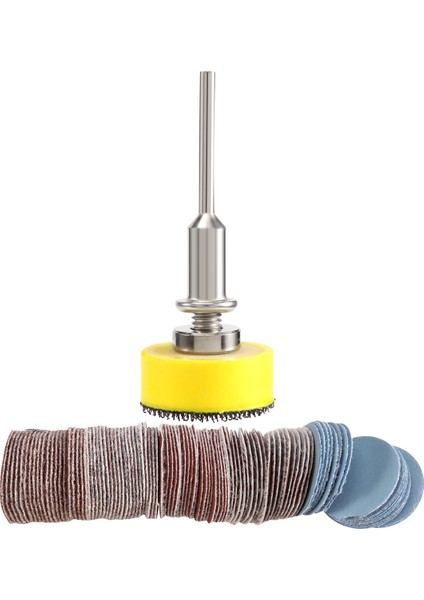 100 Adet 25MM 1 Inç Zımpara Diski Zımpara Diski 100-3000 Grit Kağıt 1 Inç Aşındırıcı Cila Pedi Plaka + 1/8 Inç Döner Alet Için (Yurt Dışından)