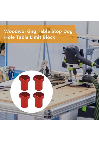 4 Adet Alüminyum Alaşımlı Tezgah Köpek Kelepçesi T-Track Ağaç Işleme Tezgahı Konumlandırma Planya Fişi 20MM Köpek Deliği (Kırmızı) (Yurt Dışından) fiyatları