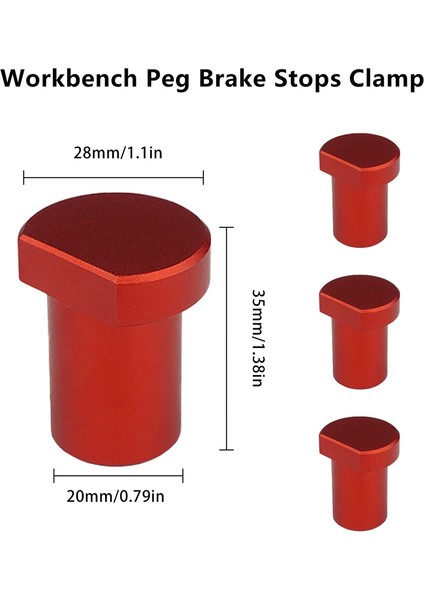 4 Adet Alüminyum Alaşımlı Tezgah Köpek Kelepçesi T-Track Ağaç Işleme Tezgahı Konumlandırma Planya Fişi 20MM Köpek Deliği (Kırmızı) (Yurt Dışından) indirimleri