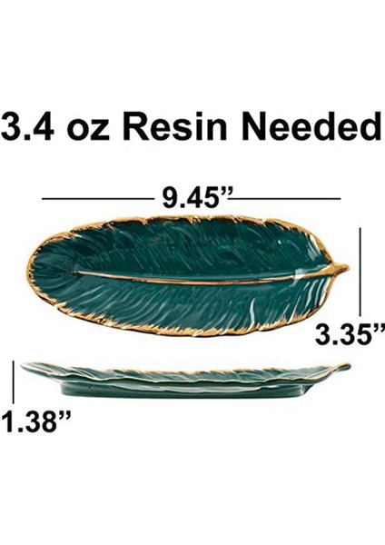 2x Reçine Tepsi Kalıbı - Reçine Tepsisi Yapımı Için Silikon, Reçine Biblo Tabağı - Benzersiz ve Zarif (Yurt Dışından)