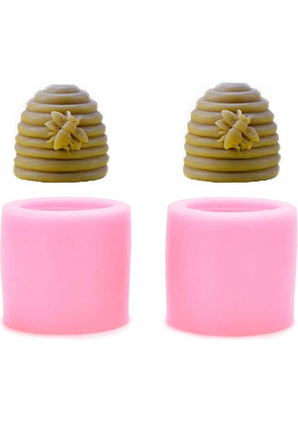4 Paket Arı Mum Kalıpları Ev Yapımı Balmumu Mum Için Silikon Arı Kalıp, Mini Sabun (Yurt Dışından)