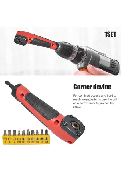 1/4 Direksiyon Köşe Matkap Elektrikli Tornavida 10 Toplu Sağ Açılı Köşe Operasyon Aracı (Yurt Dışından) modelleri