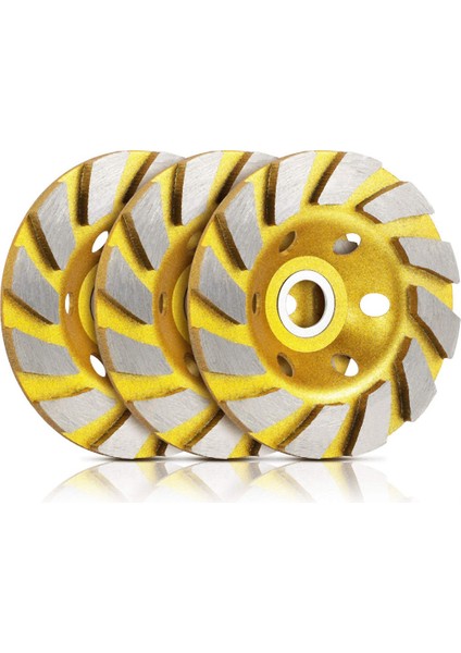 3 Adet Turbo Sıralı Elmas Taşlama Fincan Tekerlek Beton Turbo Fincan Disk Öğütücü Beton Duvarların Kumu, Zeminler (Yurt Dışından)