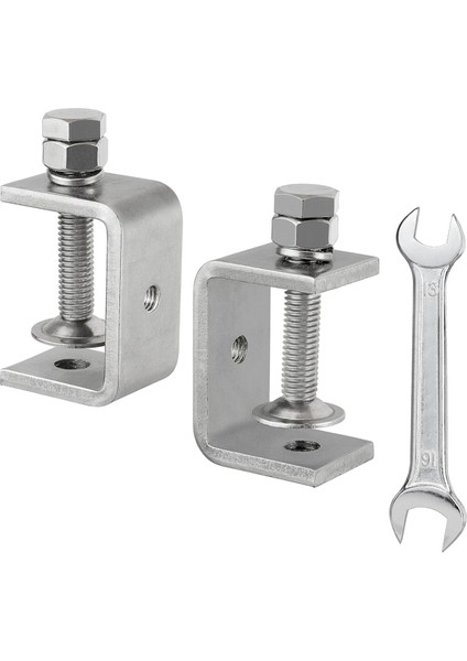 2 Adet 304 Paslanmaz Çelik C Kelepçe, Kelepçe Ağaç Işleme Kelepçesi Ağır Hizmet C Kelepçeleri Ağaç Işleme, KAYNAK-45MM (Yurt Dışından)