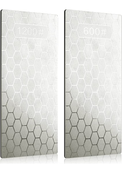 2 Adet Elmas Bileme Taşı, Whetstone Petek Yüzey Elmas Bileyici Plaka Tabansız (600/1200 Grit) (Yurt Dışından)