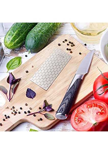 2 Adet Elmas Bileme Taşı, Whetstone Petek Yüzey Elmas Bileyici Plaka Tabansız (600/1200 Grit) (Yurt Dışından) fırsatları