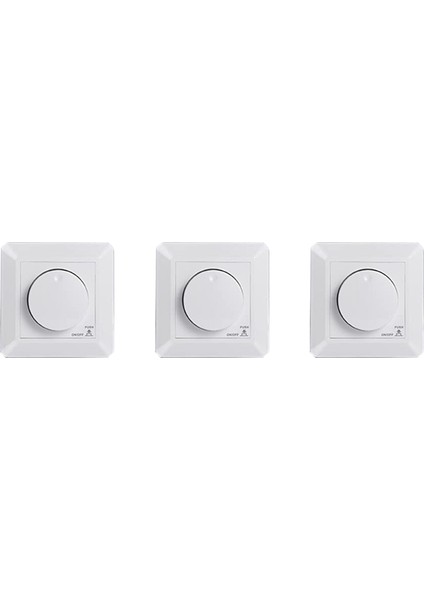 3x LED Dimmer Anahtarı, Kısılabilir LED ve Halojen Için Sıva Altı Dimmer, 5-300 W Dimmer Anahtarı Led, Faz Kontrollü Dimmer (Yurt Dışından)