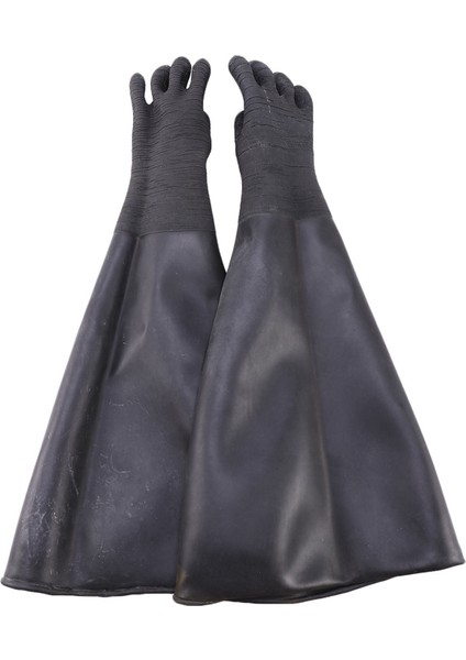 4x Kauçuk Siyah Kumlama Eldiveni Şerit Aşındırıcı Kumlama Eldiveni Kumlama Kabini Için 65X30CM (Yurt Dışından) fiyatları