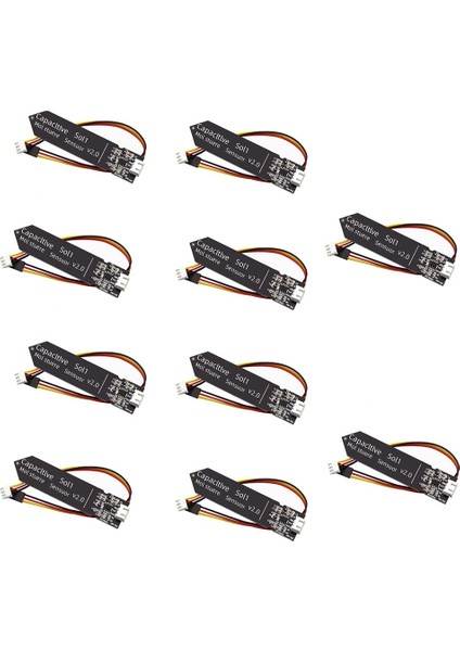 10 Adet Kapasitif Toprak Nem Sensörü Modülü 3.3-5.5V 3-Pin W/yerçekimi Tel Korozyona Dalı Bahçe Sulama Için Dıy (Yurt Dışından)