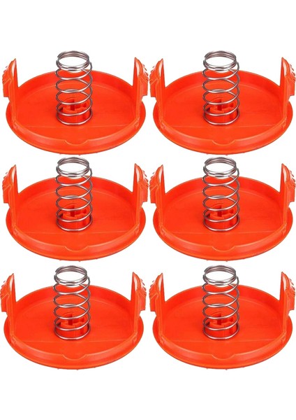 Düzeltici Yedek Makara Kapağı, RC-100-P, RC100P, 385022-03'Ü Değiştirin, Black&decker Için, Çim Biçme Makinesi Parçaları (6 Kapak, 6 Yay) (Yurt Dışından)