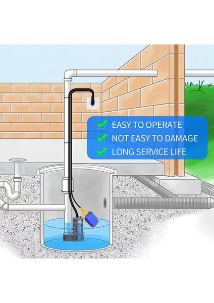 Drenaj Pompası Için Şamandıra Anahtarı Kanalizasyon Havuzu Gölet Için Mükemmel 10FT Güç Kablosu ile Su Tankı Için Bağlı Şamandıra Anahtarı (Yurt Dışından) fiyatları