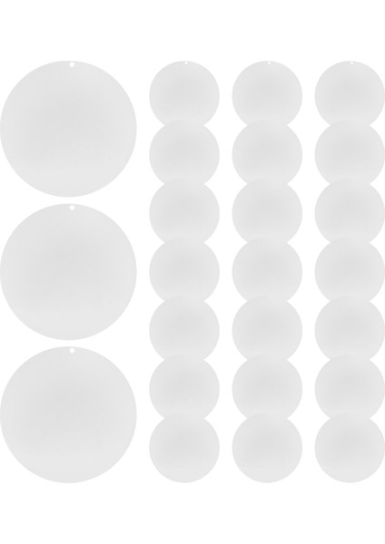 100 Parça 2 Inç Şeffaf Akrilik Anahtarlıklar Delikli Boşluklar, Dalı Akrilik Disk Dıy El Sanatları Için Mükemmel (1/8 Inç Kalın) (Yurt Dışından)