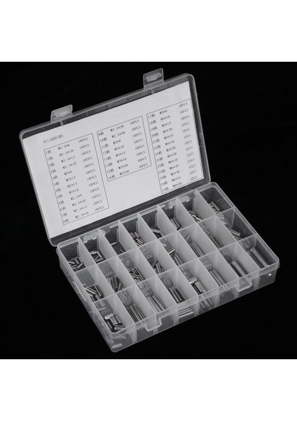 280 Adet Paslanmaz Çelik Yaylı Pimi Gerginlik Elastik Silindirik Kamalı Pim Seti M1.5 M2 M2.5 M3 M5 M6 M8 Dübel (Yurt Dışından) modelleri