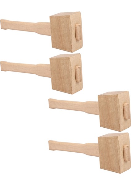 4 Adet 250MM Kayın Katı Marangoz Ahşap Ahşap Çekiç Kolu Ağaç Işleme Aleti (Yurt Dışından)