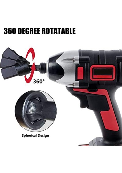 4'ü 1 Arada Darbeli Matkap Uzatma Çubuğu 360° Dönebilen Darbe Sınıfı Soket Adaptör Seti Altıgen 105 Derece Açılı Matkap (Yurt Dışından)