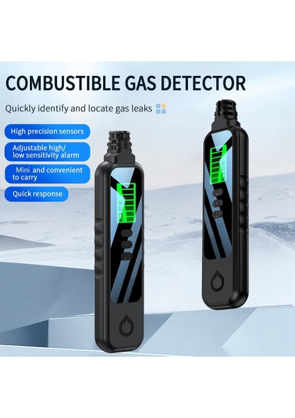Gaz Kaçak Dedektörü Taşınabilir Doğal Gaz Dedektörü Alarm Sesi Metan Hekzan LCD Ekran ile Ev B Için 2 Aaa Pil (Yurt Dışından) fırsatları