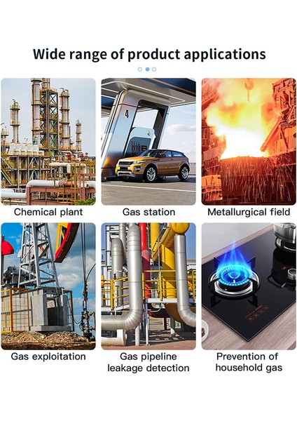 Gaz Kaçak Dedektörü Taşınabilir Doğal Gaz Dedektörü Alarm Sesi Metan Hekzan LCD Ekran ile Ev B Için 2 Aaa Pil (Yurt Dışından) indirimleri