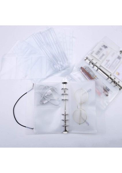 A6 Boyutu Gevşek Yaprak Çanta Cepler Bağlayıcı Fermuar Klasörleri Dizüstü Yedekler Dolgu Organizatör Su Geçirmez Pvc Kese Iş Çantası (Yurt Dışından) indirimleri