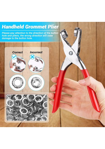 642 Adet Grommet Alet Kiti 1/2 Inç Kuşgözü Kiti, 320 Adet Halkalı Grometler, 320 Adet Yıkayıcılar ve Grommet Kuşgözü Pense (Yurt Dışından) indirimleri