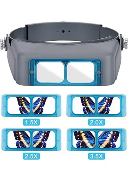 Kafaya Monte Büyüteç Optik Kulaklık Büyüteç Cep Telefonu Tamir Okuma, 1.5x 2x 2.5x 3.5x (Yurt Dışından) fiyatları