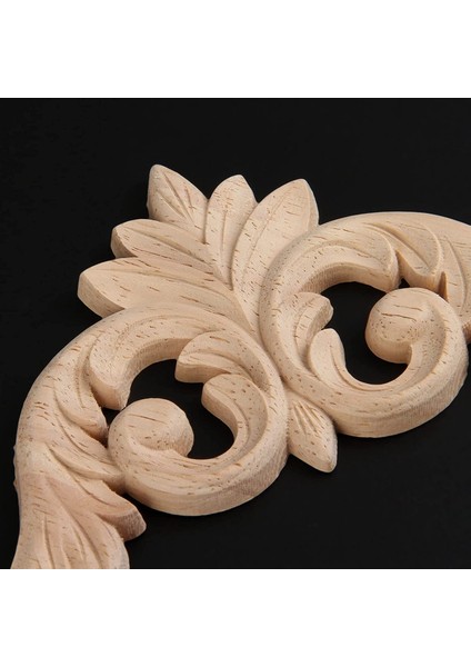 Ahşap Oymalı Köşe Profilleri Onlay Aplike Boyasız Mobilya Dekoru 4 Adet 12X12CM (Yurt Dışından)