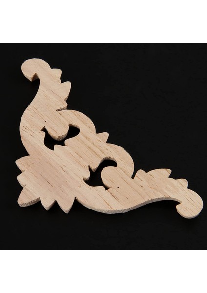 Ahşap Oymalı Köşe Profilleri Onlay Aplike Boyasız Mobilya Dekoru 4 Adet 12X12CM (Yurt Dışından)