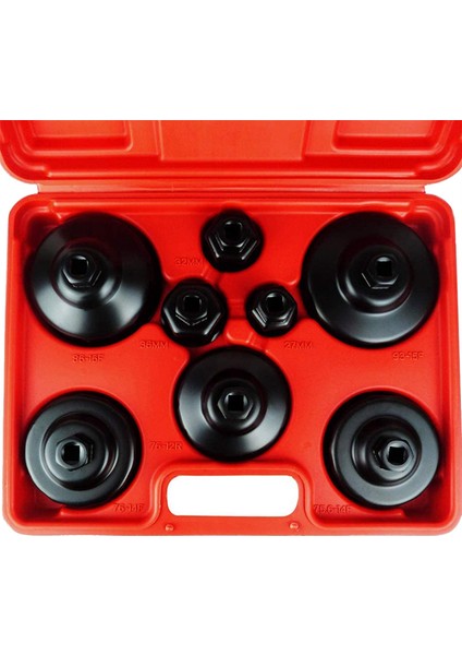 9 Adet Yağ Filtresi Kapağı Anahtarı Alet Takımı Yağ Filtresi Kapağı Lokma Seti Filtre Yuvası 27MM,32MM,36MM,74MM,75.6MM,76MM,86MM,93MM (Yurt Dışından)