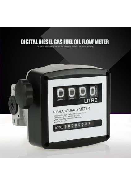 Mekanik Yakıt Göstergesi 4 Haneli Yakıt Akışı Mekanik Yakıt Akış Ölçer 25MM (1 Inç Iç Dişli) 5-30 GPM/20-120L/MIN (Yurt Dışından)