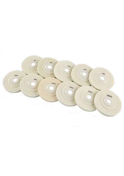 11PCS 4 Inç 100MM Sünger Elyaf Parlatma Levhası Yenileme Için Taş Yenileme Için, (60GRIT-3000GRIT) (Yurt Dışından)