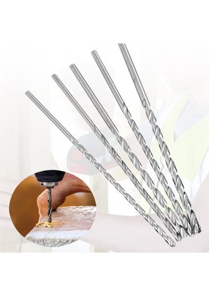 5 Adet Ekstra Uzun 150MM Hss Büküm Matkap 2mm 3mm 3.5mm 4mm 5mm Düz Ahşap Metal Delme Araçları Matkap Ucu (Yurt Dışından)