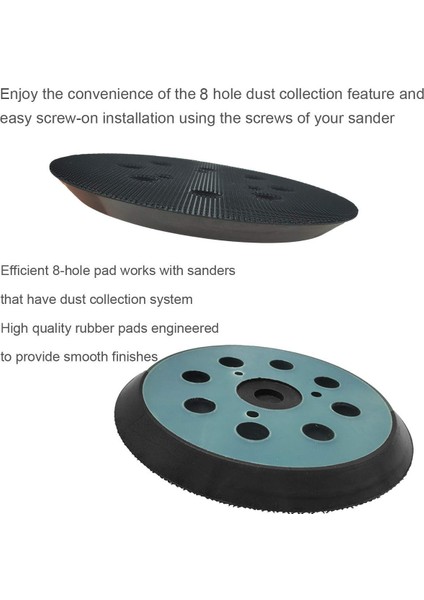 5 Inç 8 Delik Zımpara Kanca ve Döngü Yedek Zımpara Pedi BO5010,BO5030/K,BO5031K,BO5041K,XOB01Z Zımpara Makinesi (Yurt Dışından) fiyatları