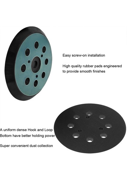 5 Inç 8 Delik Zımpara Kanca ve Döngü Yedek Zımpara Pedi BO5010,BO5030/K,BO5031K,BO5041K,XOB01Z Zımpara Makinesi (Yurt Dışından) fırsatları