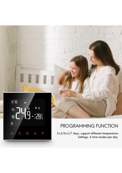 Wifi Akıllı Termostat LCD Dokunmatik Ekran NWT100-16A Elektrikli Isıtma Akıllı Termostat (Yurt Dışından)